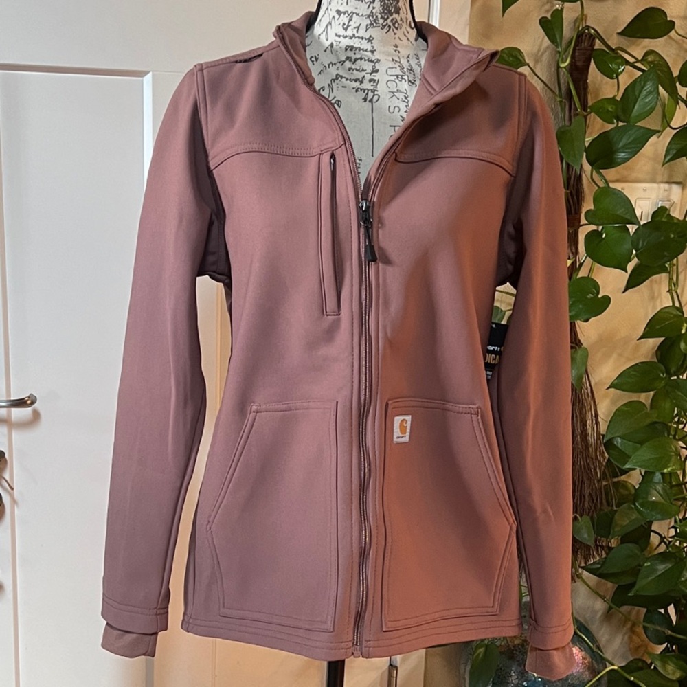 Carhartt Women's Rugged Flex® Modern Fit Bonded Fleece Jacket in Nutmeg